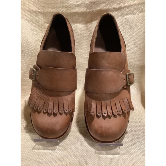 KORK EASE women’s Sz 7 brown leather wing tip Bailee Kiltie slip on loafer shoes - Picture 2 of 9